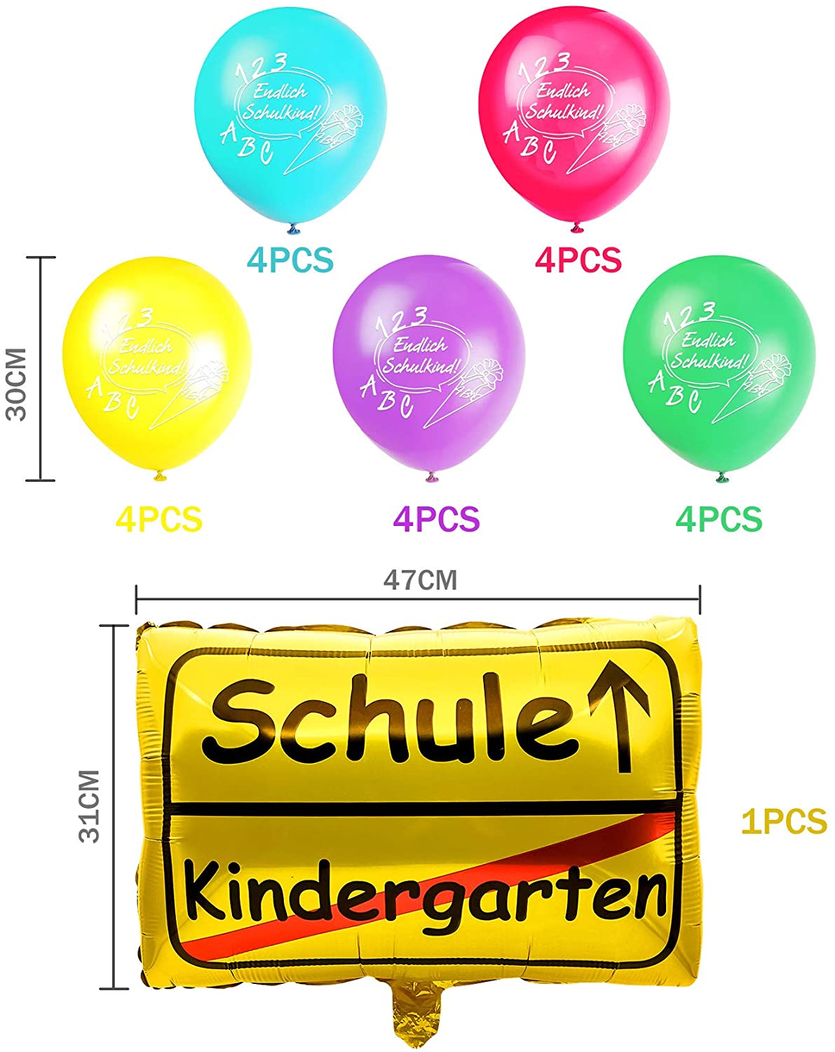 Humairc Foil Balloons 15 Latex Balloons