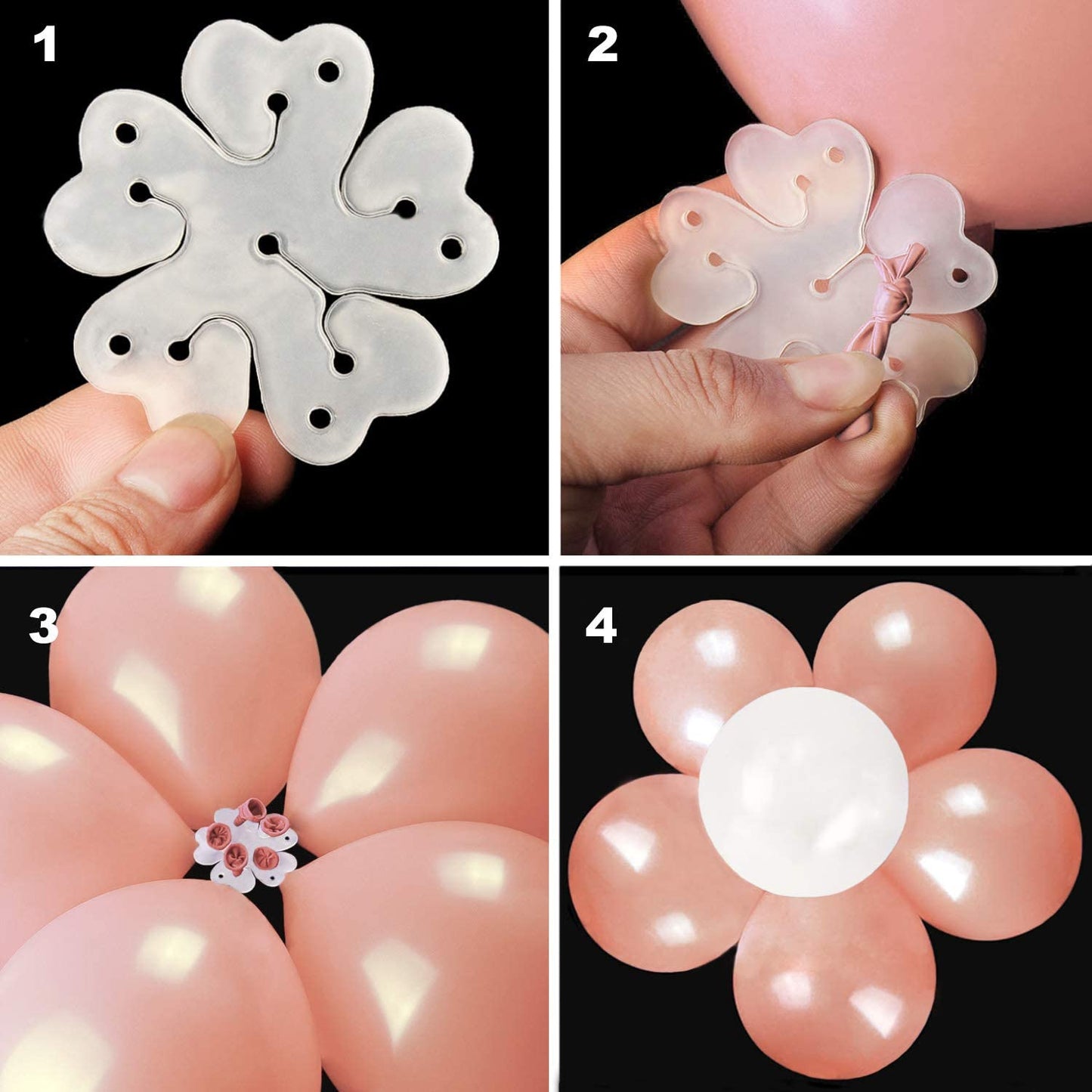 Humairc Rose Gold Balloon Wreath Arch DIY Kit, Mainly Rose Gold Balloons, Mixed Pearl White Balloons and Confetti Balloons with DIY Tools for Birthday Wedding Baby Shower Decor