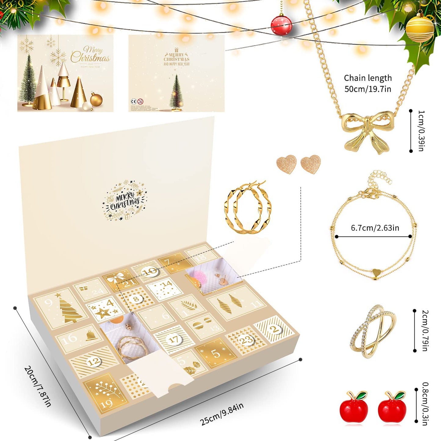 Humairc 24 Piece Adult Jewelry Gold