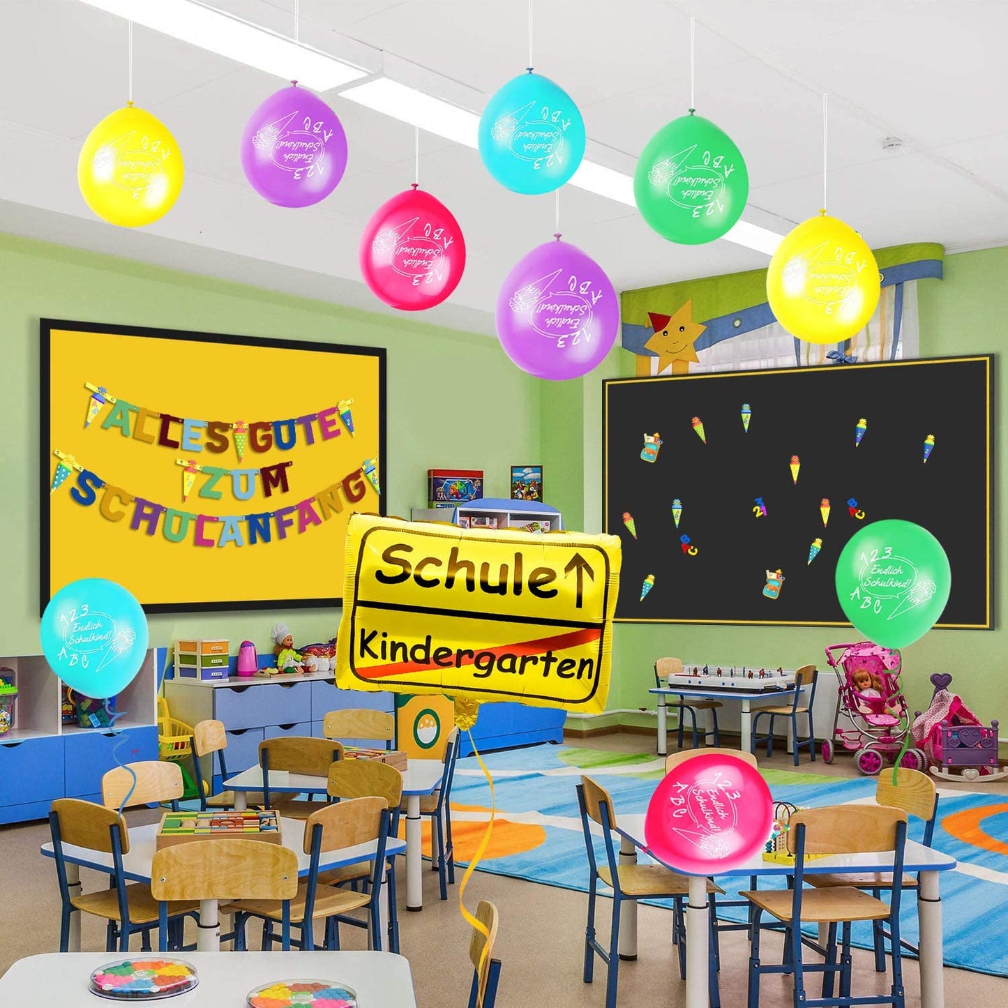 Humairc Banner Foil Balloons Latex Balloons