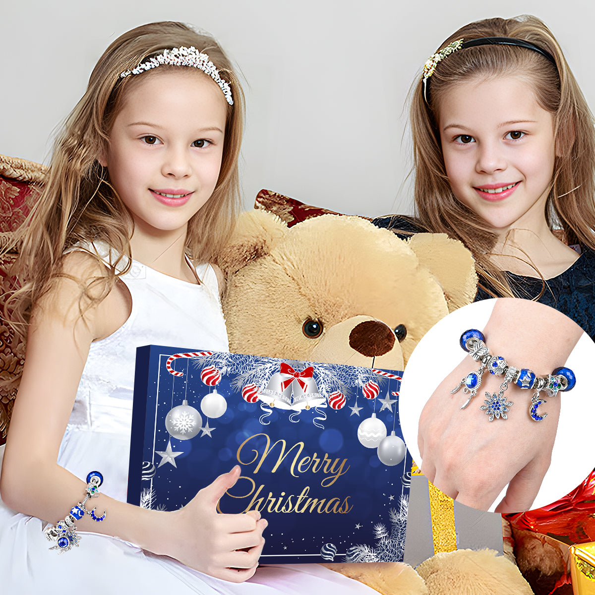 Humairc Bracelet Advent Calendar 2023 for Women Girls, Jewellery Advent Calendar with Bracelet Necklace Earrings - Countdown to Christmas Holiday Xmas Surprise Gift for Kids Teens Mother Girlfriend