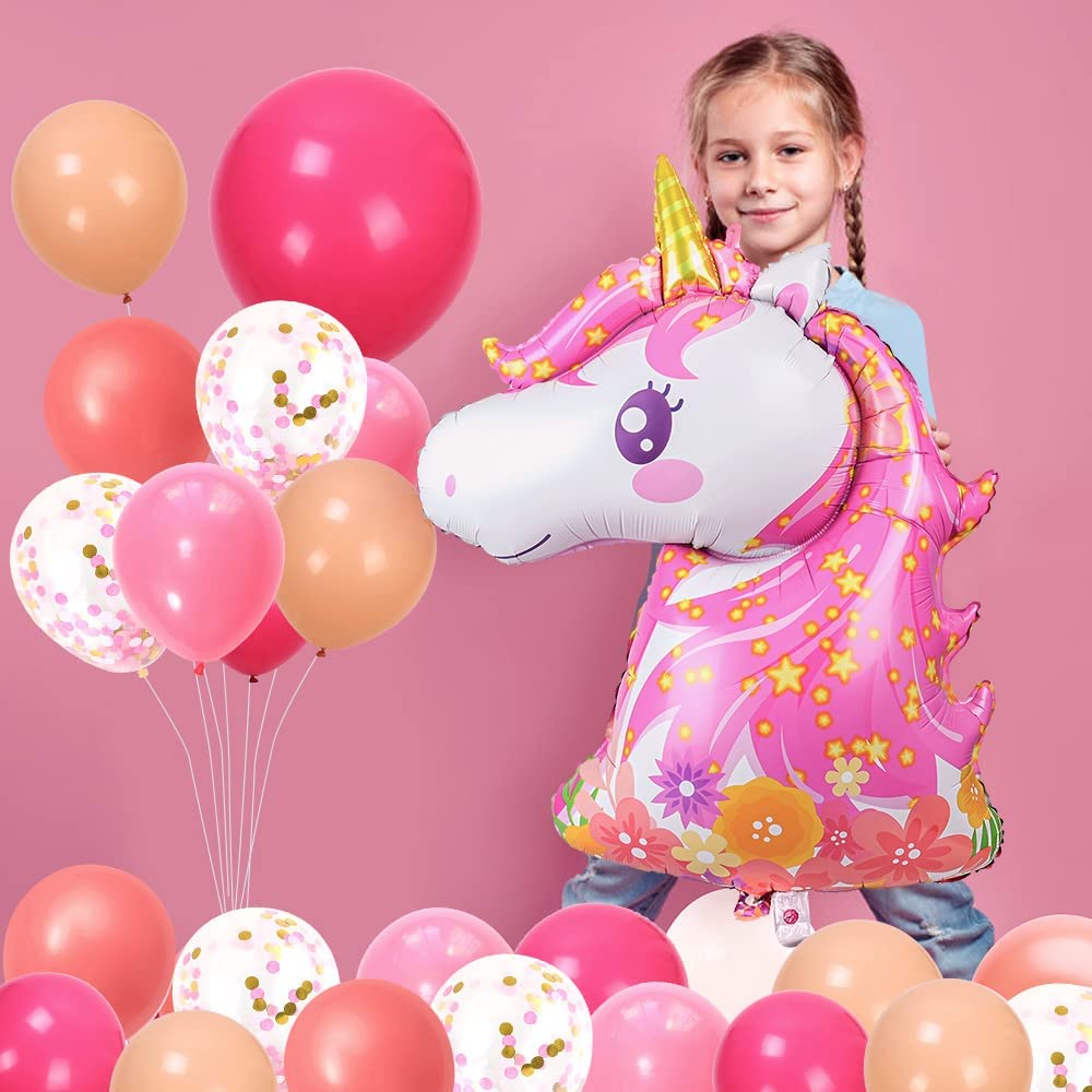 Humairc Decoration Anniversaire Licorne, Deco Anniversaire Fille 8 Ans Ballon Licorne Nappe Licorne Banderole Joyeux Anniversaire Decoration Gateau Grand Ballon Numéro 8, Cadeau Enfant 8 Ans