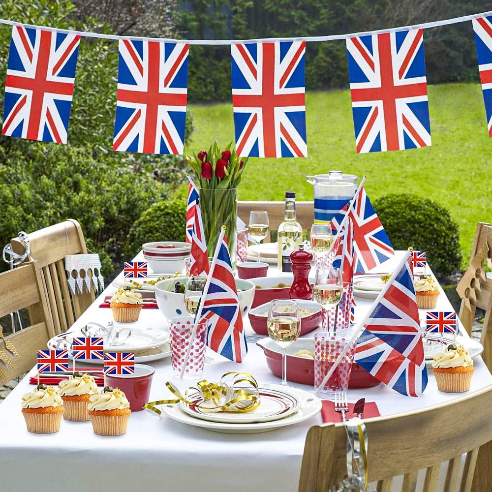 Humairc Union Jack, Jubilee Decorations 2022, Jack Party Supplies, Red White and Blue Balloons, Platinum Jubilee Banner, for Royal Outdoor And Indoor Party Decorations