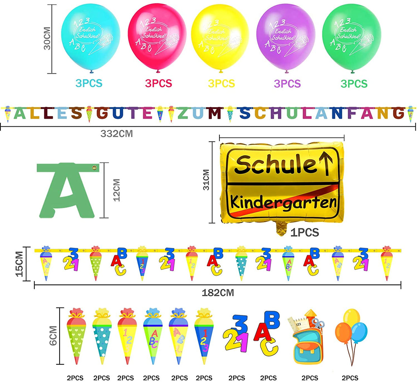 Humairc Einschulung Schulanfang Deko