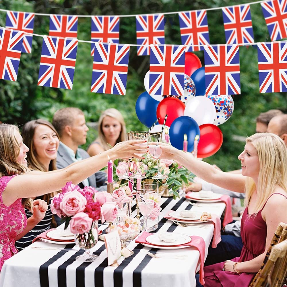 Humairc Union Jack, Jubilee Decorations 2022, Jack Party Supplies, Red White and Blue Balloons, Platinum Jubilee Banner, for Royal Outdoor And Indoor Party Decorations